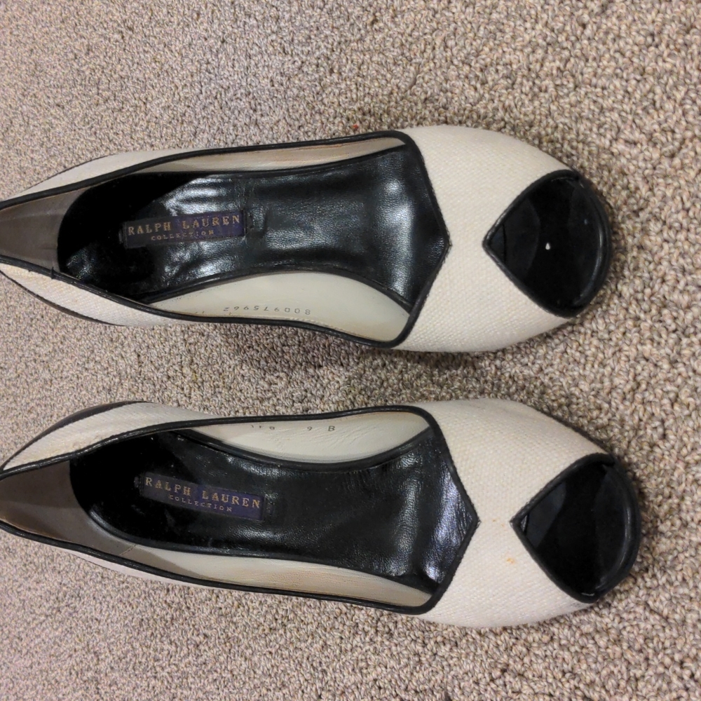 Ralph Lauren Purple Label Collection Peep Toe Pumps